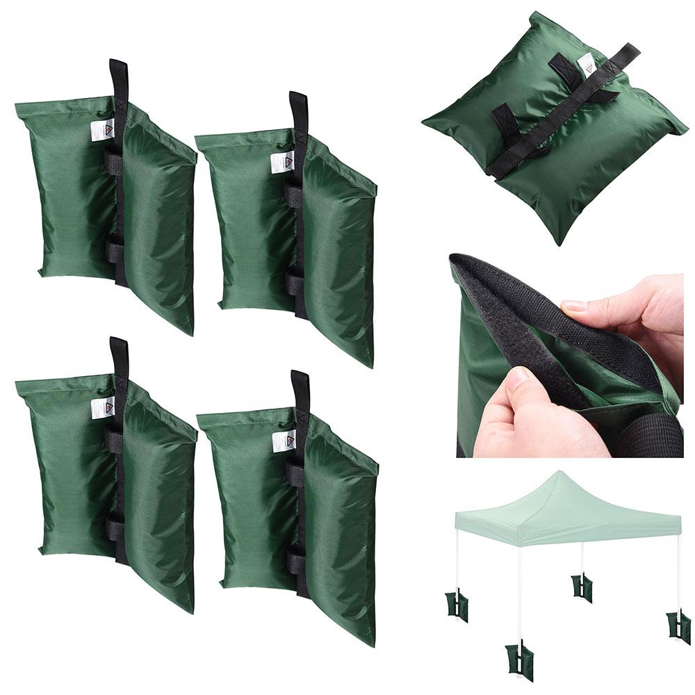 Yescom 4 Pcs Weight Sand Bags for Outdoor Canopies Tents, Green Image