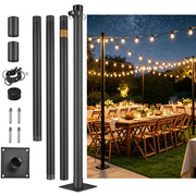 Yescom Shade Sail Posts (Pole, Base, D-Ring Clamp) Image