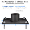 Yescom Shade Sail Posts (Pole, Base, D-Ring Clamp)