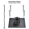 Yescom Shade Sail Posts (Pole, Base, D-Ring Clamp)