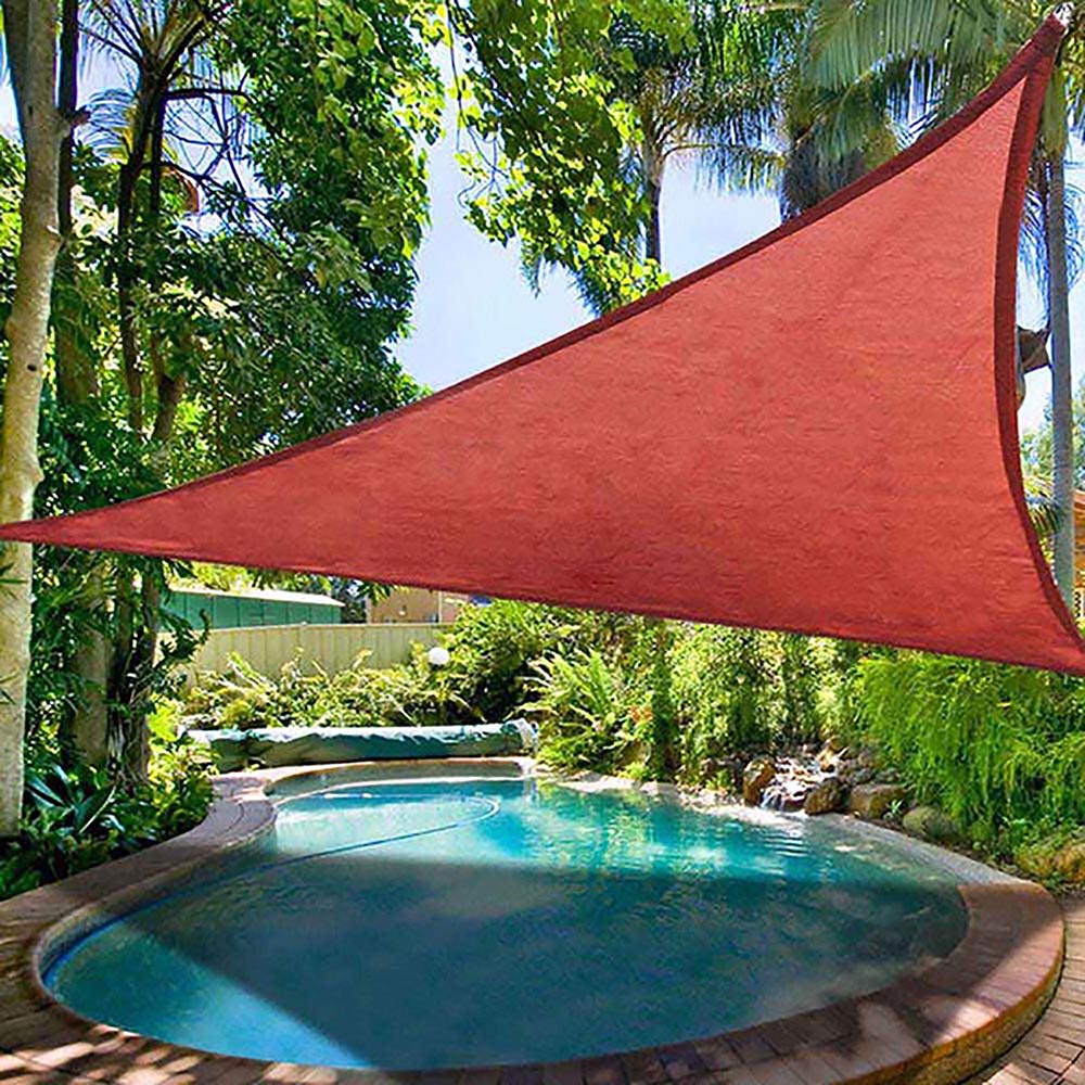 Yescom Patio Triangle Sun Sail Shade Canopy 11ft Color Optional, Dark Red Image
