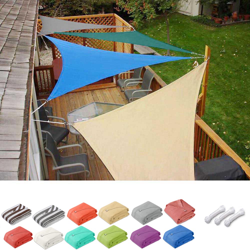 Yescom Patio Triangle Sun Sail Shade Canopy 11ft Color Optional Image
