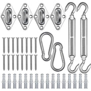 Yescom Square Rectangle Sun Shade Sail Hardware Kit Stainless Steel, 8 Image