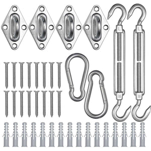 Yescom Square Rectangle Sun Shade Sail Hardware Kit Stainless Steel, 8