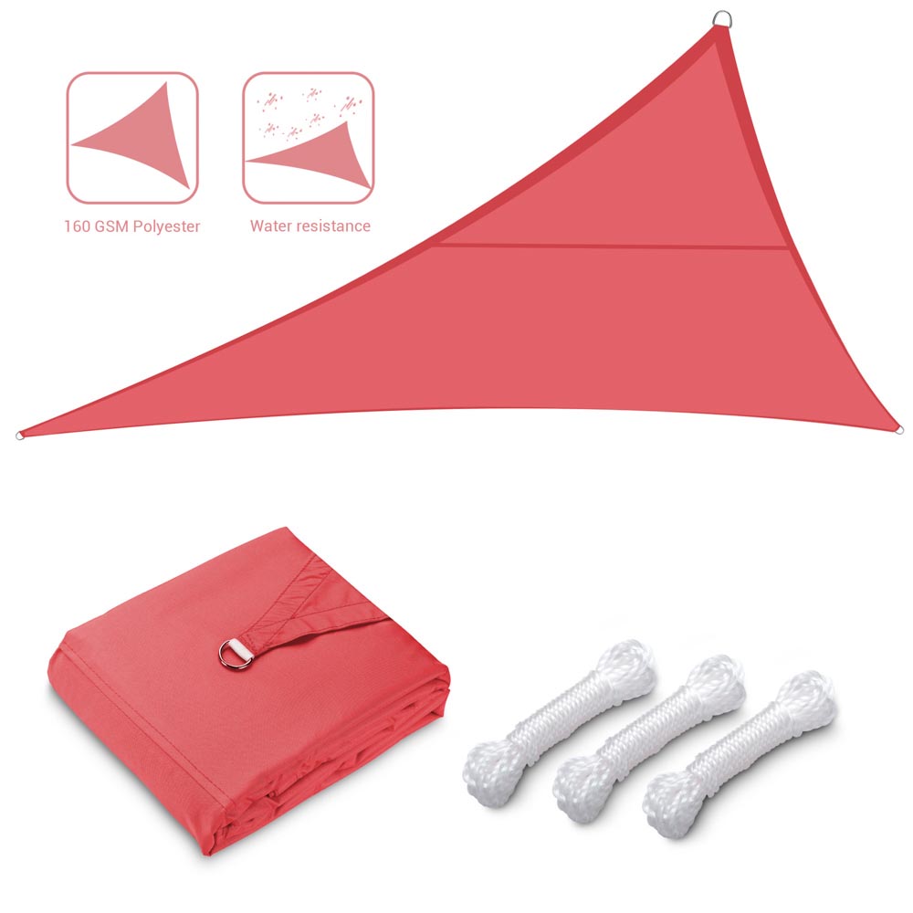 Yescom Patio Triangle Sun Sail Shade Canopy 16ft Color Optional, Red Image