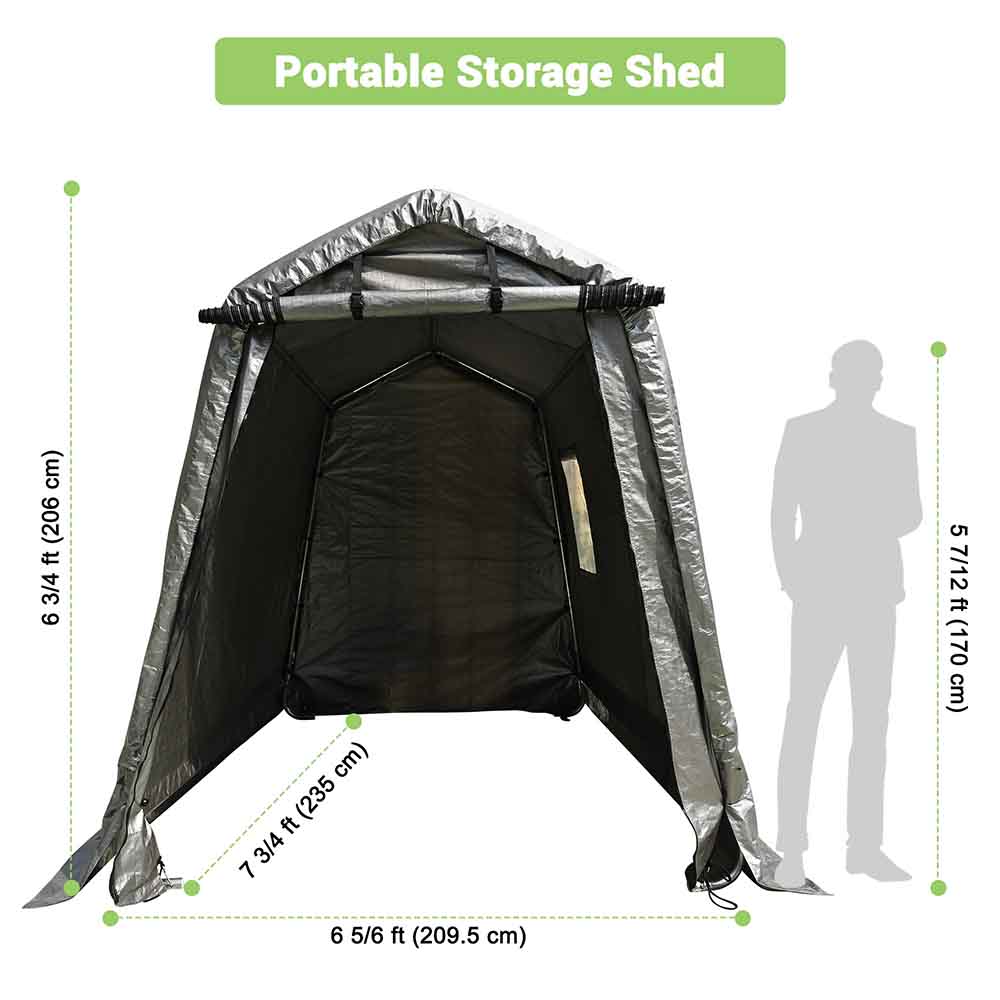 Yescom 6'x8' Portable Garage Shelter Carport Storage Shed