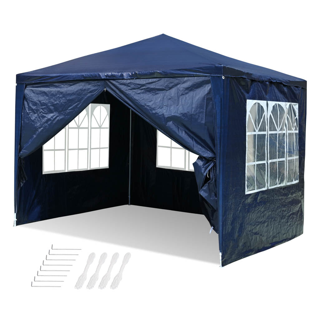 Yescom 10' x 10' Outdoor Wedding Party Tent 4 Sidewalls, Blue Image