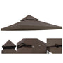 Yescom 10' x 10' Gazebo Replacement Canopy 2-Tier, Brown Image
