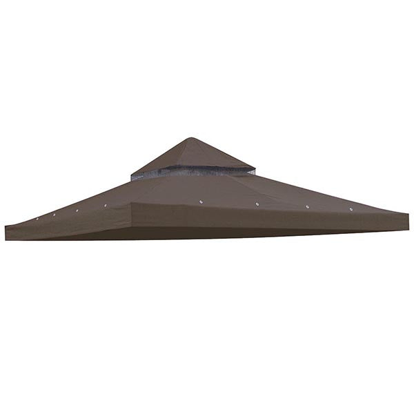 Yescom 12' x 12' Gazebo Canopy Replacement Top, Brown Image
