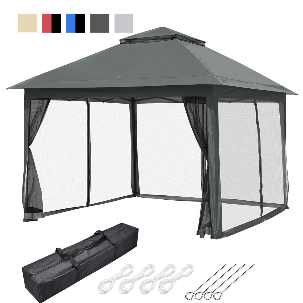 Yescom 11'x11' Ez Pop Up Gazebo Tent with Sidewalls Net Image