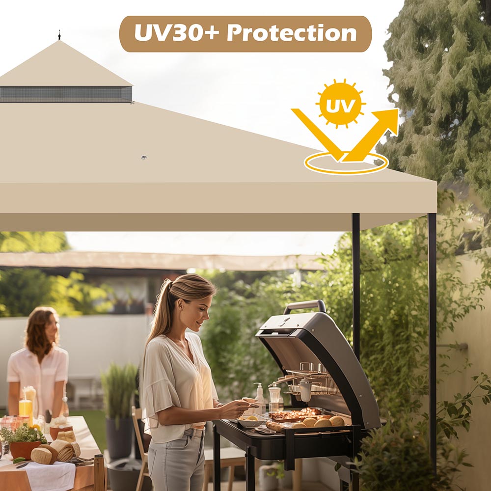 Yescom 10x12ft Gazebo Replacement Canopy 2-Tier Image