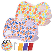 Yescom Popup Outdoor Bag Toss Game Billboard & 3 Bean Bags, Lemon+Orange Image