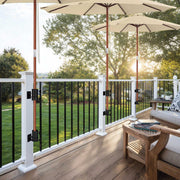 Yescom Patio Umbrella Mounting Brackets for Deck Railing (D2 5/16") Image