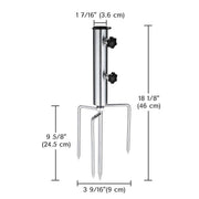 Yescom Galvanized Steel Beach Umbrella Anchor for Poles D1 7/16" Image