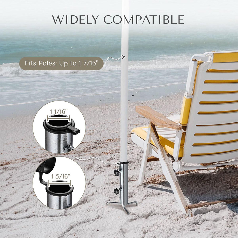 Yescom Galvanized Steel Beach Umbrella Anchor for Poles D1 7/16" Image