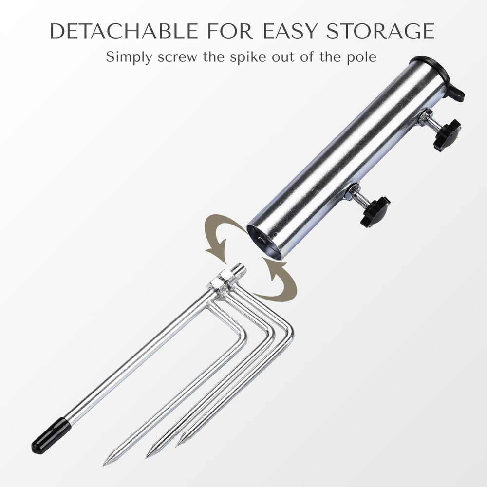 Yescom Galvanized Steel Beach Umbrella Anchor for Poles D1 7/16" Image