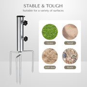 Yescom Galvanized Steel Beach Umbrella Anchor for Poles D1 7/16" Image