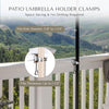 Yescom Pool Patio Umbrella Clamp 1 1/2" Holds Pole D7/8" to D1 1/4"