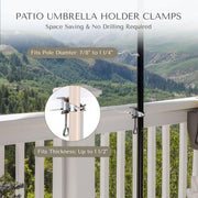 Yescom Pool Patio Umbrella Clamp 1 1/2" Holds Pole D7/8" to D1 1/4" Image
