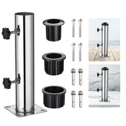 Yescom Stainless Steel Umbrella Mount to Deck/Dock/Concrete for 2 1/8