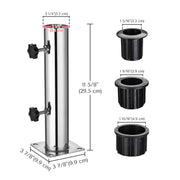Yescom Stainless Steel Umbrella Mount to Deck/Dock/Concrete for 2 1/8" Image