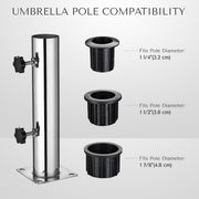 Yescom Stainless Steel Umbrella Mount to Deck/Dock/Concrete for 2 1/8" Image