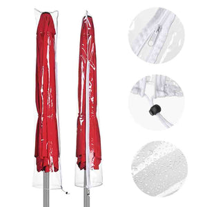 Yescom Waterproof PVC Umbrella Cover Bag Outdoor Patio w Zipper Fit 6' 7' 8' 9' 10' Umb Red