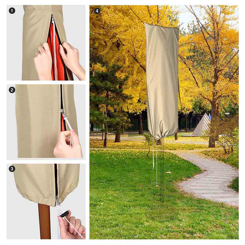 Yescom Patio Outdoor Umbrella Cover 15ft with Zipper & Rod Image