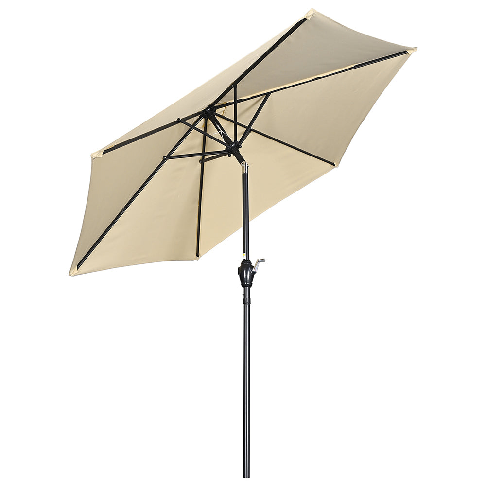 Yescom 7.5ft Patio Umbrella Crank and Tilt 6-Rib, Beige Image