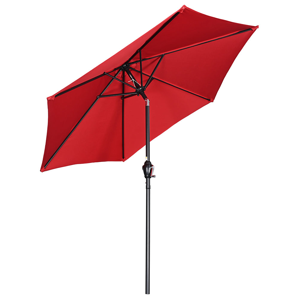 Yescom 7.5ft Patio Umbrella Crank and Tilt 6-Rib, Red Image
