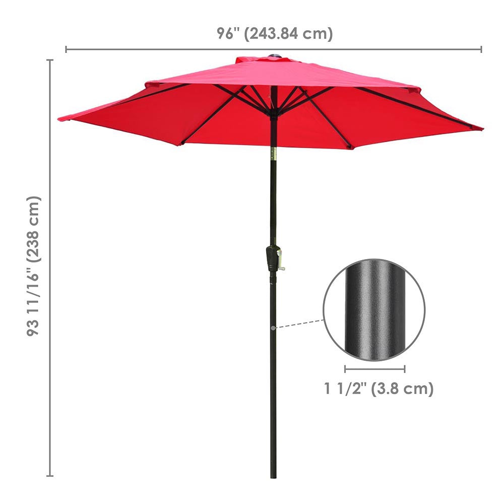 Yescom 8ft Patio Umbrella Outdoor Market Umbrella Image