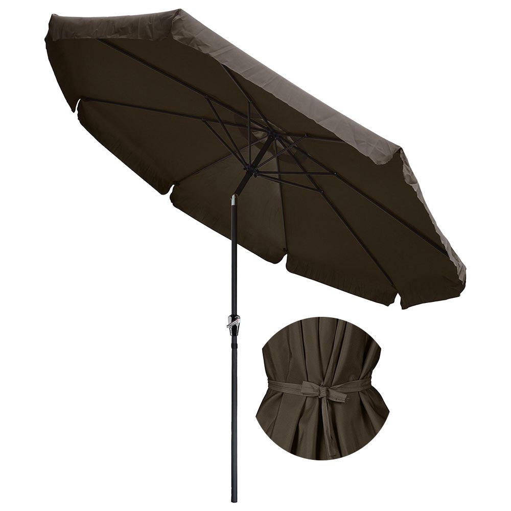 Yescom 10ft Patio Outdoor Market Umbrella Tilt Multiple Colors, Brown Image