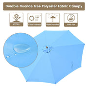Yescom 13ft Patio Wood Market Umbrella with Deck Mount Image