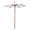 Yescom 7ft Patio Wood Market Umbrella 6-Rib for Golf Courses/Country Clubs