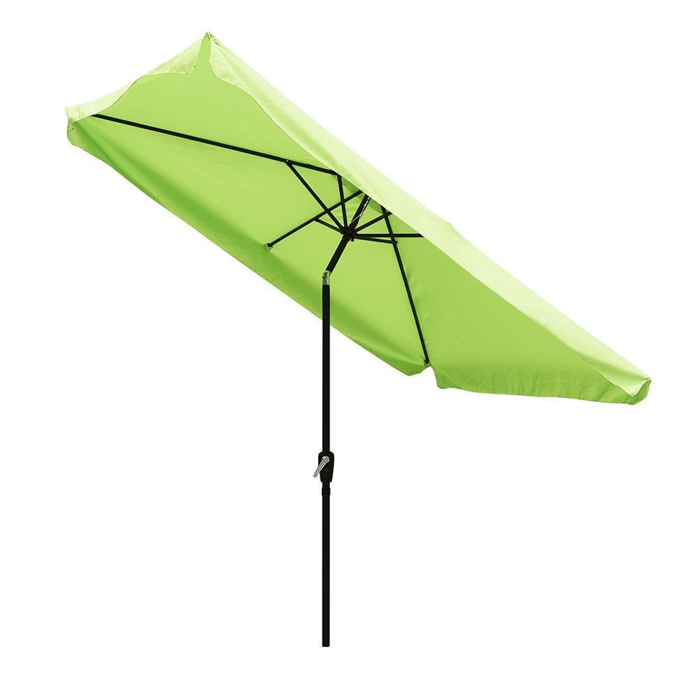 Yescom 10x6.5 ft Patio Rectangular Market Umbrella Tilt Multiple Colors, Green Glow Image