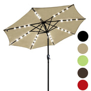 Yescom 9ft Solar LED Outdoor Market Tilt Patio Umbrella Image