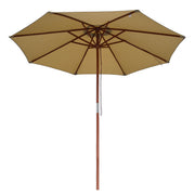 Yescom Custom Patio Umbrellas for Restaurant, Cafe - 9ft Wooden Image