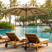 Yescom Custom Patio Umbrellas for Restaurant, Cafe - 9ft Wooden Image