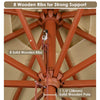 Yescom Custom Patio Umbrellas for Restaurant, Cafe - 9ft Wooden