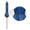Yescom 9ft Wood Patio Umbrella with Base & Wheels