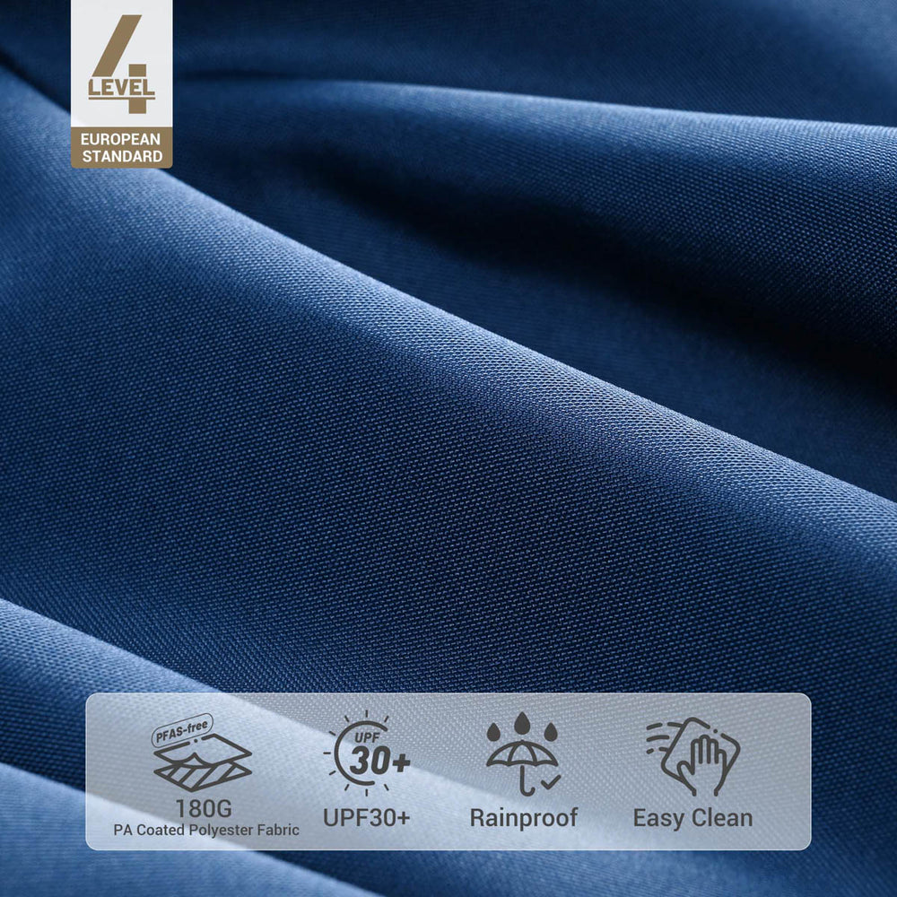 Yescom 9ft Wood Patio Umbrella with Base & Wheels Image