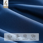 Yescom 9ft Wood Patio Umbrella with Base & Wheels Image