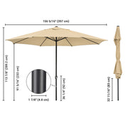 Yescom 13ft Outdoor Patio Market Garden Table Umbrella Yescom 13ft Outdoor Patio Market Garden Table Umbrella