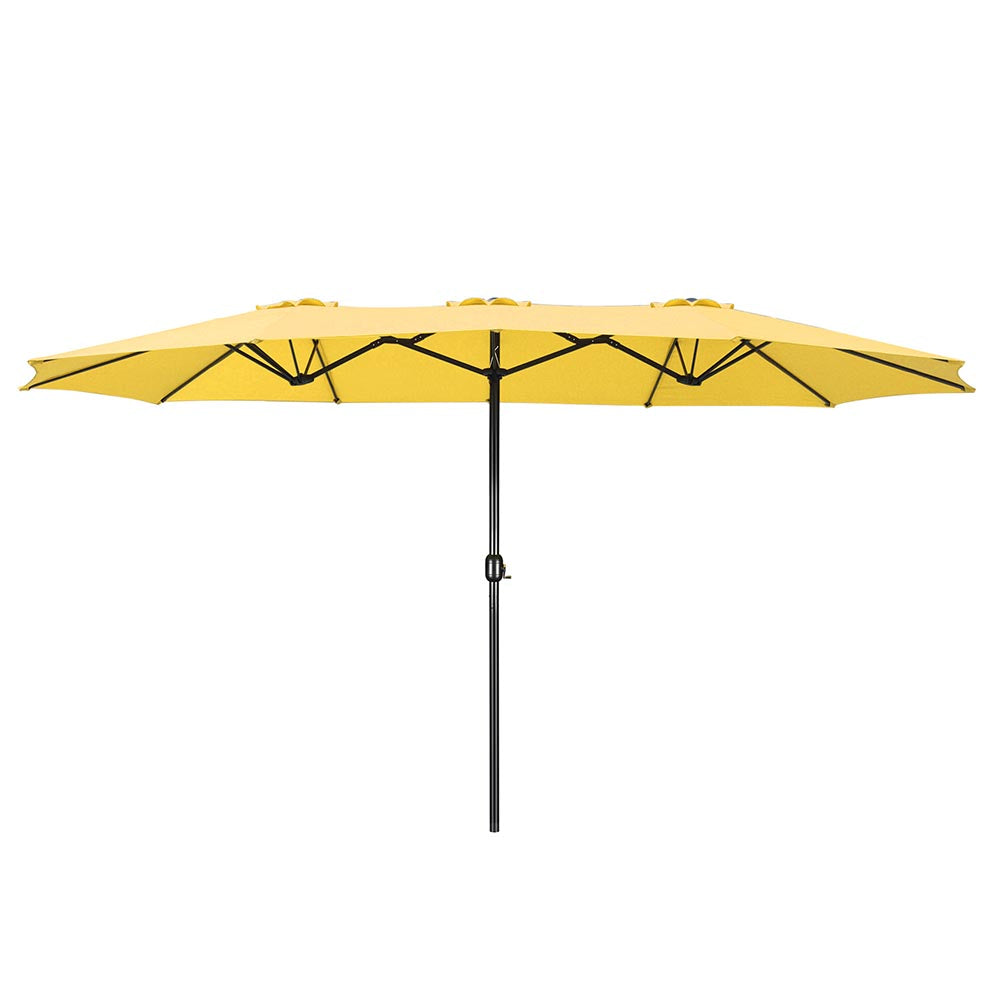 Yescom 15x9 ft Patio Rectangular Market Umbrella w/ Wind Vent, Aspen Gold Image
