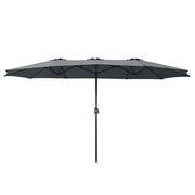 gray rectangular patio umbrella Yescom 15x9 ft Patio Rectangular Market Umbrella w/ Wind Vent