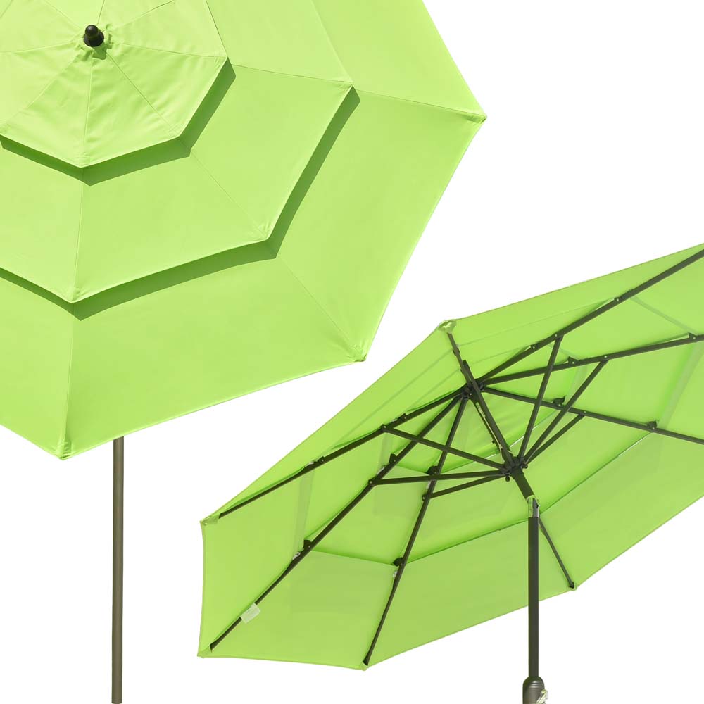 Yescom 9ft 8-Rib Patio Outdoor Market Umbrella 3-Tiered Tilt Image