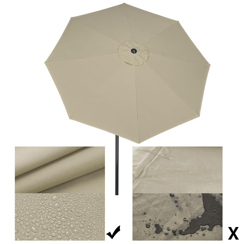 Yescom 9ft 8-Rib Patio Umbrella Tilt 220gsm Canopy UV50+ Image
