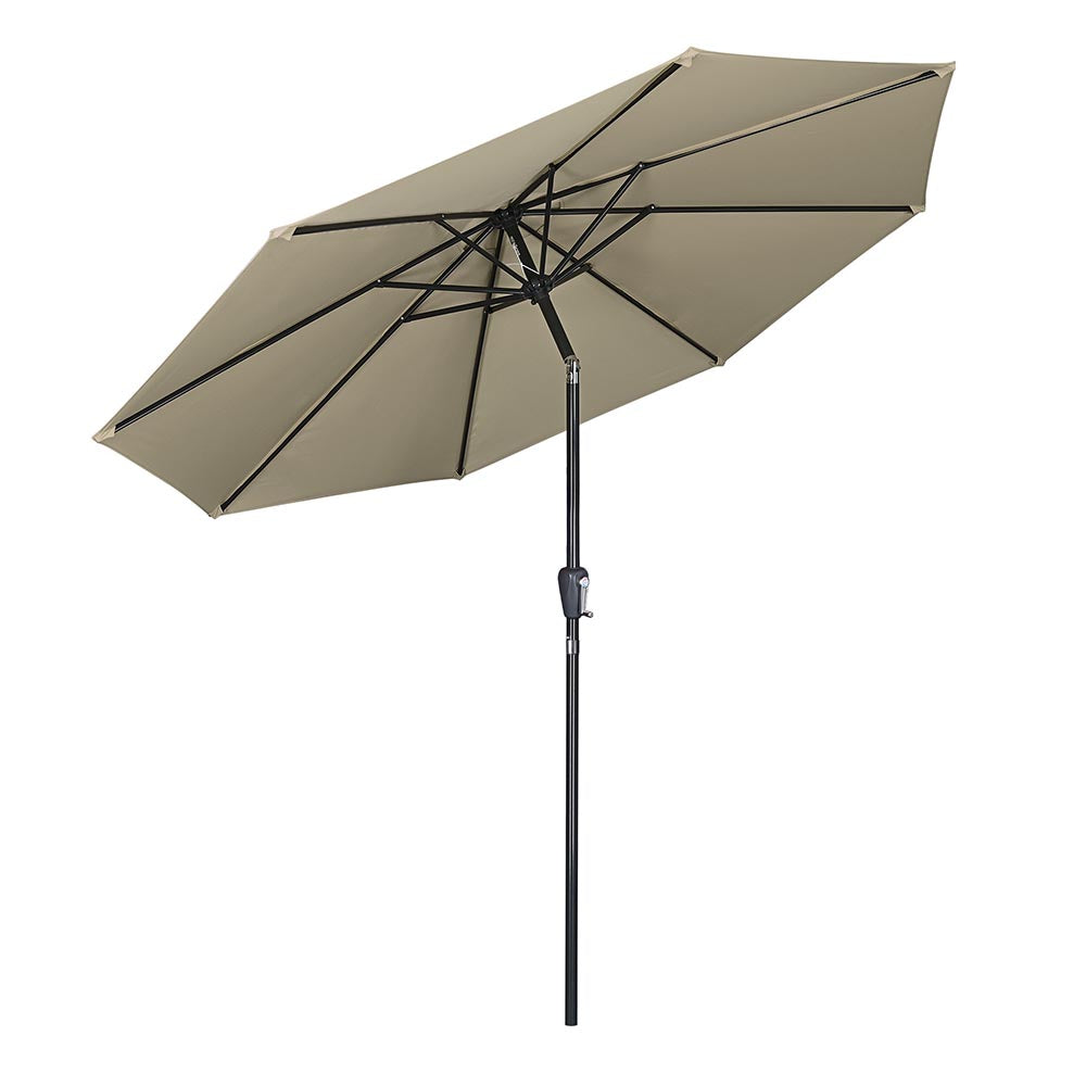 Yescom 9ft 8-Rib Patio Umbrella Tilt 220gsm Canopy UV50+, Khaki Image