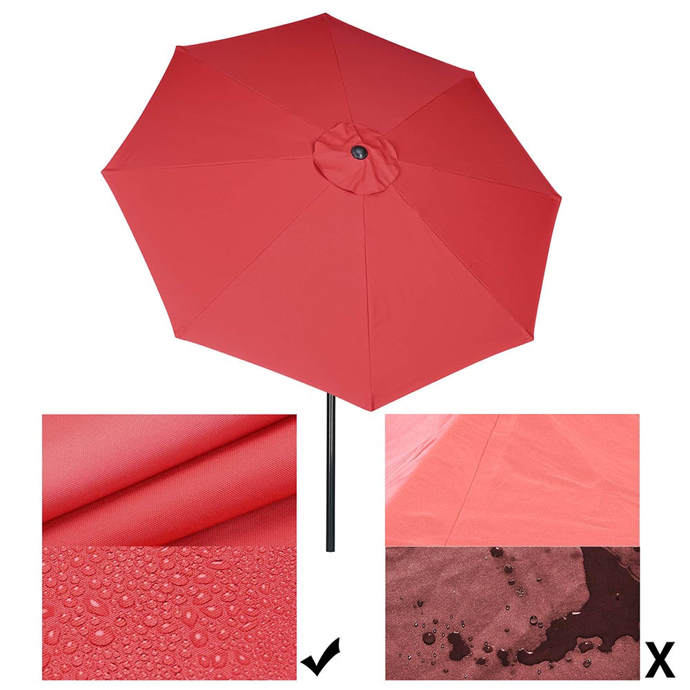 Yescom 10ft 8-Rib Patio Umbrella Tilt 220gsm Canopy UV50+ Image