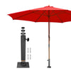 Yescom 13ft Patio Wood Market Umbrella with Deck Mount